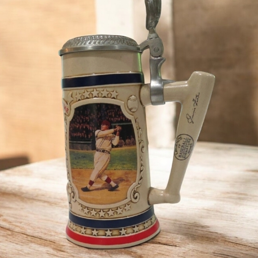 Vintage Baseball Themed Beer Stein  JIMMIE FOX VINTAGE